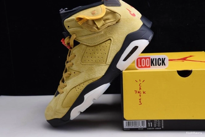 Kick Theory SCOTT 6 JORDAN X TRAVIS AIR CN1084-300 YELLOW 0806